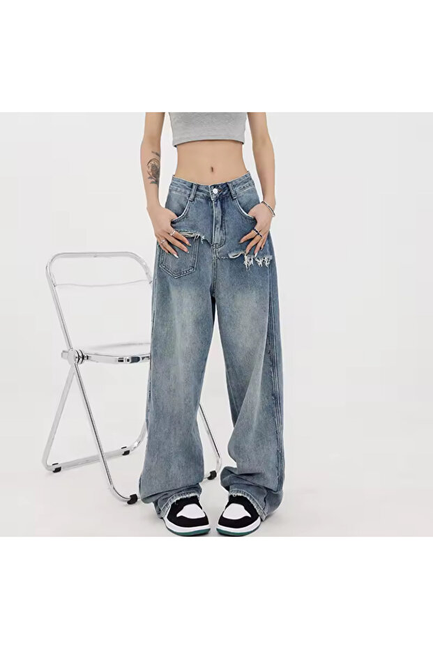 Y2K TREND JEAN PANTOLON - 1