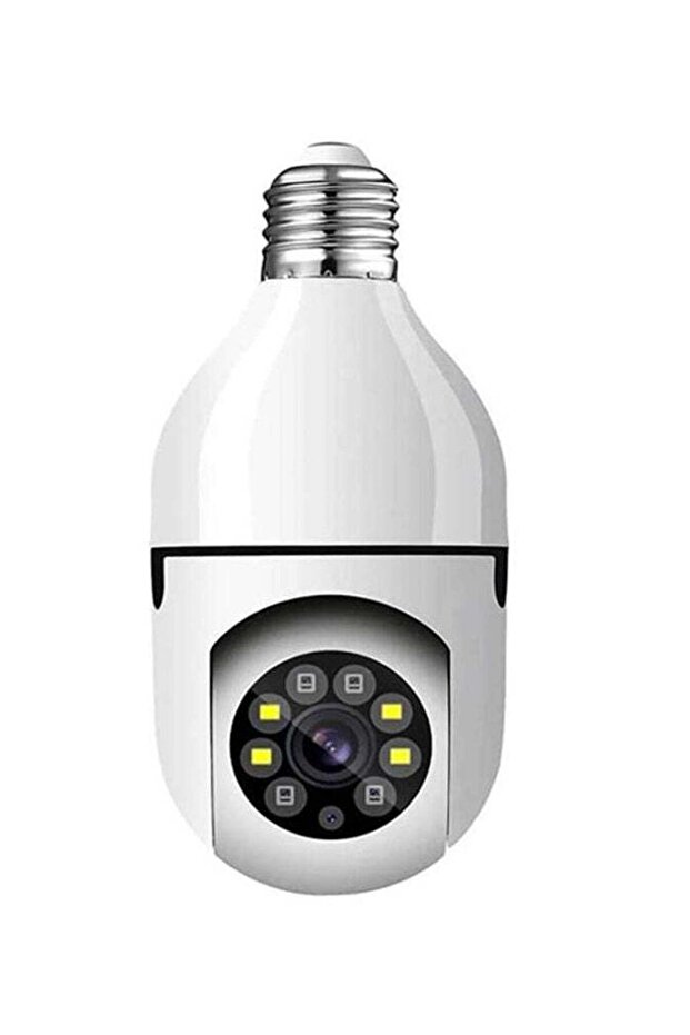 كاميرا أمان بانورامية 360 درجة مزودة بمصباح إضاءة واي فاي بدقة 1080 بكسل - 1