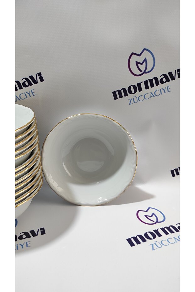 Porcelain Gilded 12-Piece Soup Bowl 13 Cm(12Pcs)