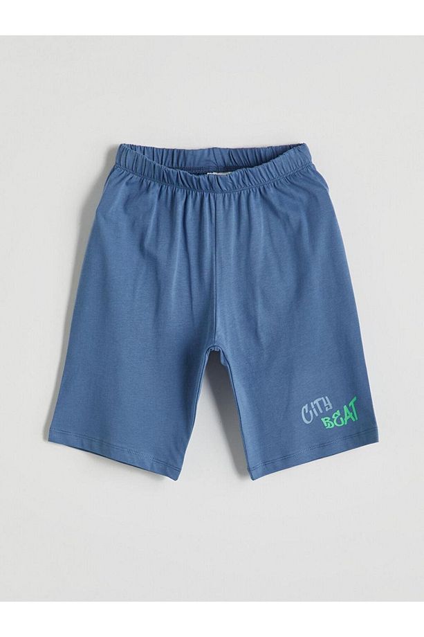 LCW Kids Bisiklet Yaka Erkek Çocuk Şortlu Pijama Takımı (S5) - 5