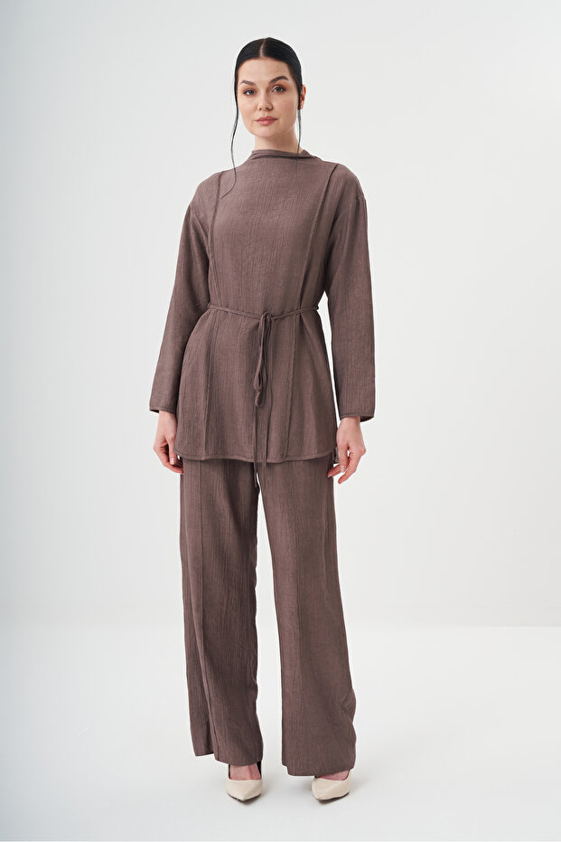 Kadın Kuşaklı Basic Takım 8529 - 1