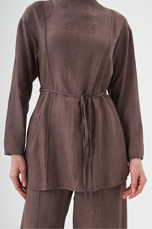 Kadın Kuşaklı Basic Takım 8529 - 5