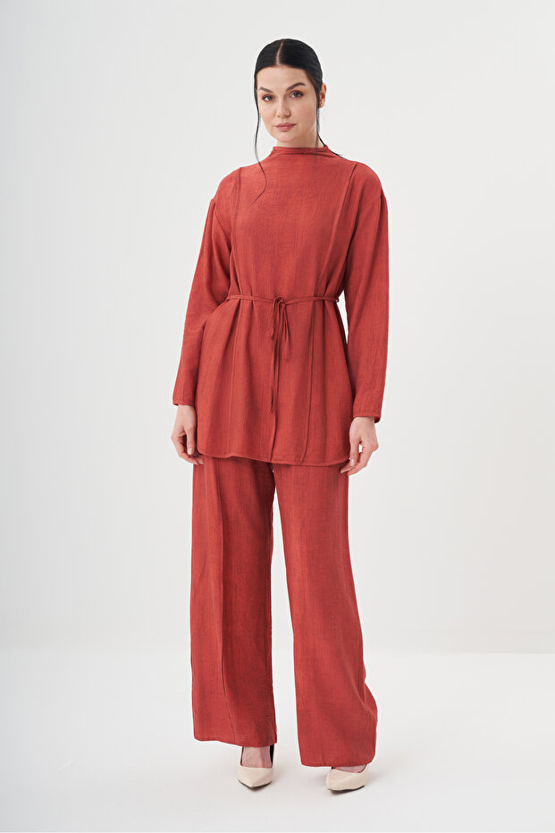 Kadın Kuşaklı Basic Takım 8529 - 1