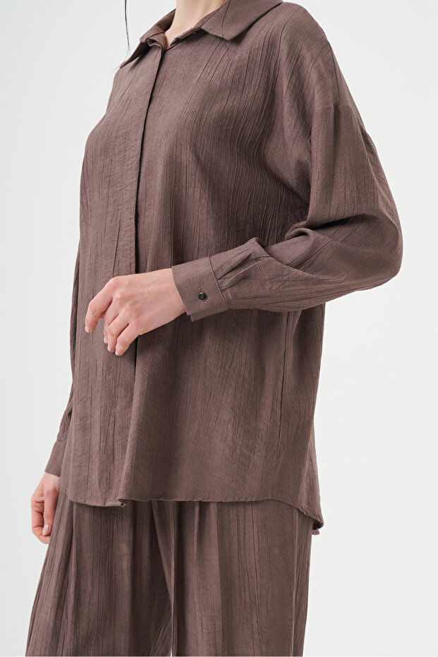 Kadın Gömlek Detaylı Basic Takım 8532 - 6