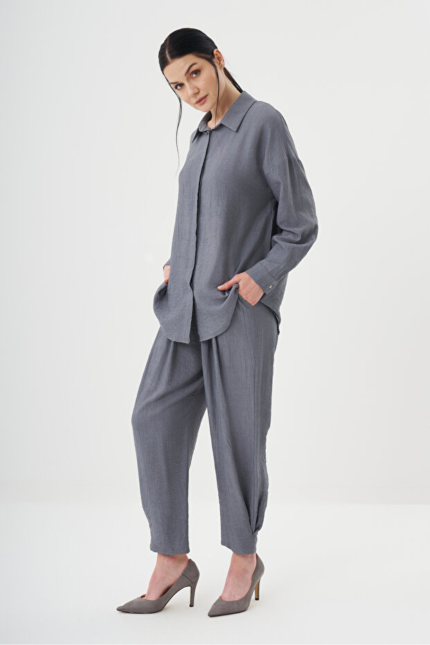 Kadın Gömlek Detaylı Basic Takım 8532 - 4