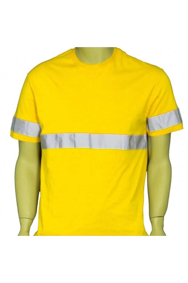 Reflektörlü T shirt Sarı - 1