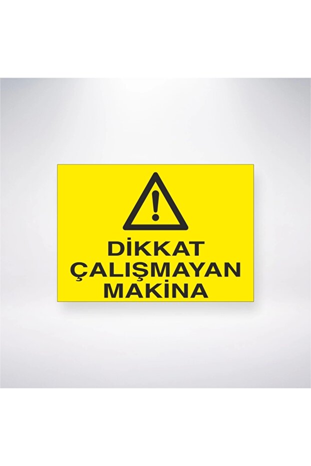 Caution Not Working Machine Sticker 20X28 cm