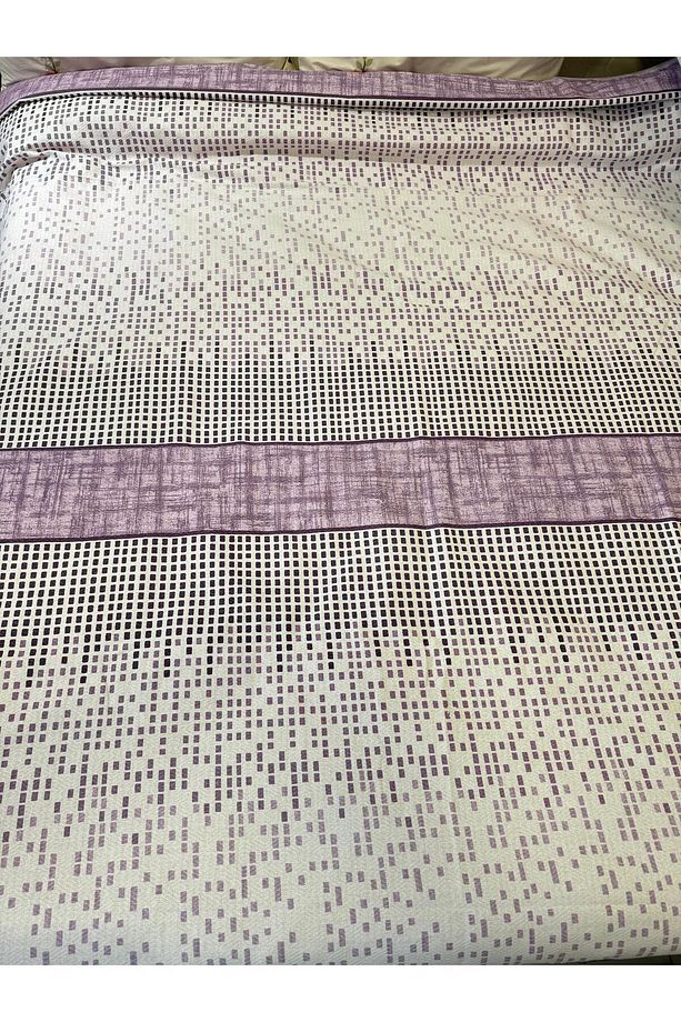 Sekans Desen Baskılı 150x240 Cm. Tek Kişilik Tek Pike - Lila - 5