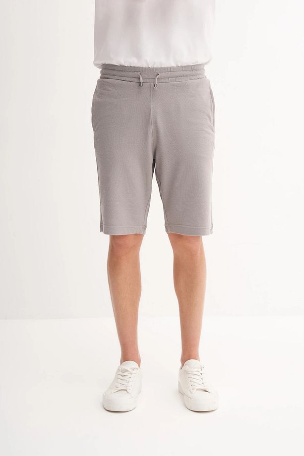 Slim Fit Dar Paça Dokulu Pamuklu Bermuda Şort 6069 - 3