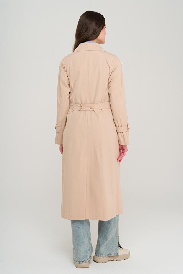 Übergroßer ungefütterter Trenchcoat – Reißverschlusszubehör BEJ 6698 - 7