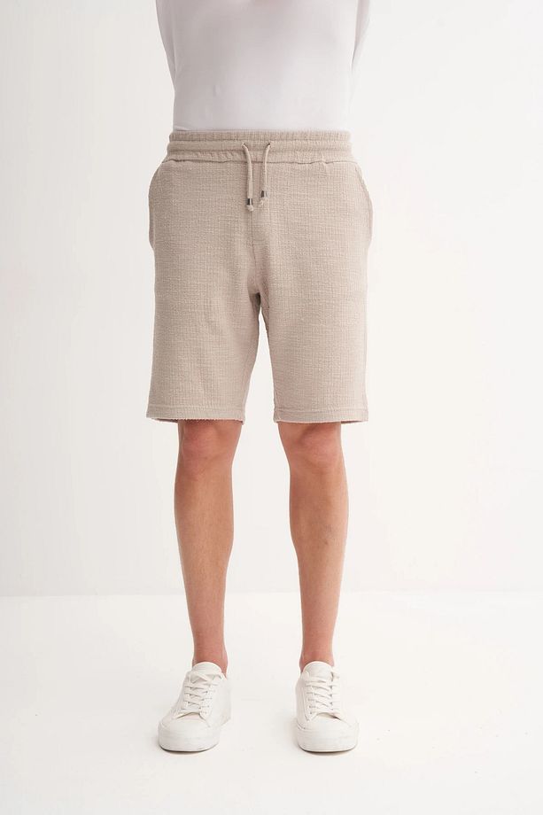 Jakarlı Regular Fit Örme Bermuda Şort 6073 - 2