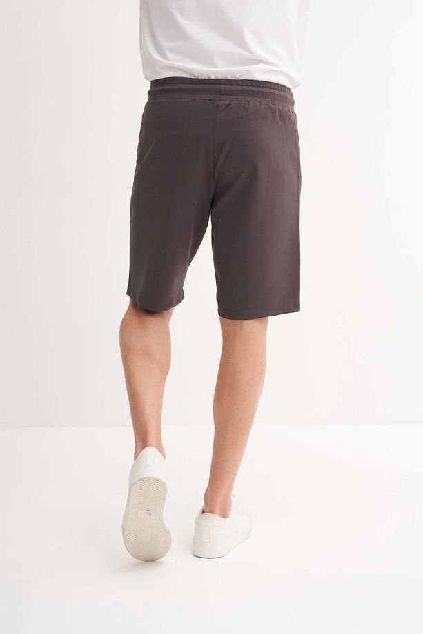 Slim Fit Dar Paça Likralı Örme Bermuda Şort 6082 - 4