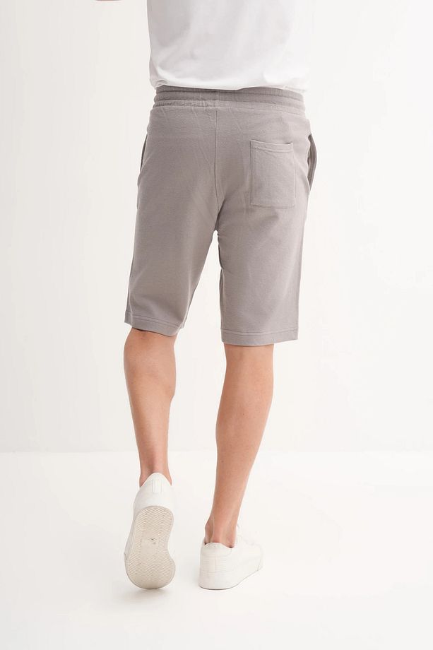 Slim Fit Dar Paça Dokulu Pamuklu Bermuda Şort 6069 - 4