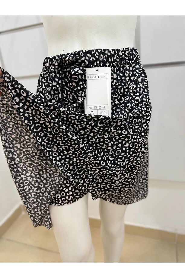 Volanlı Kız Şort Etek /volanlı Çiçek Desen Mini Şortlu Etek/ Mini Yazlık Şort Etek - 6
