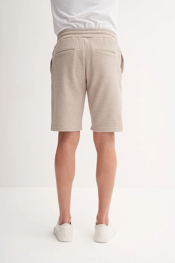 Jakarlı Regular Fit Örme Bermuda Şort 6073 - 4