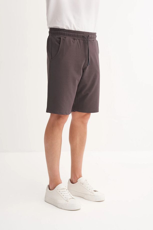 Slim Fit Dar Paça Likralı Örme Bermuda Şort 6082 - 2