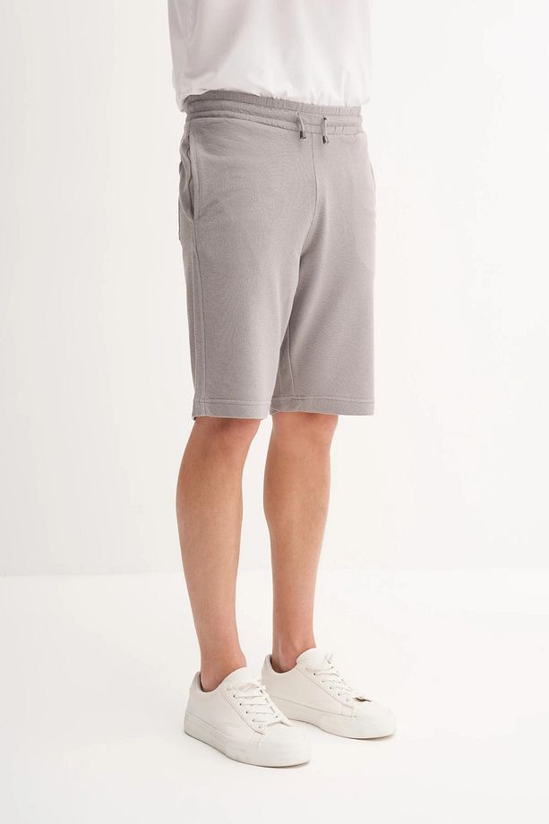 Slim Fit Dar Paça Dokulu Pamuklu Bermuda Şort 6069 - 2