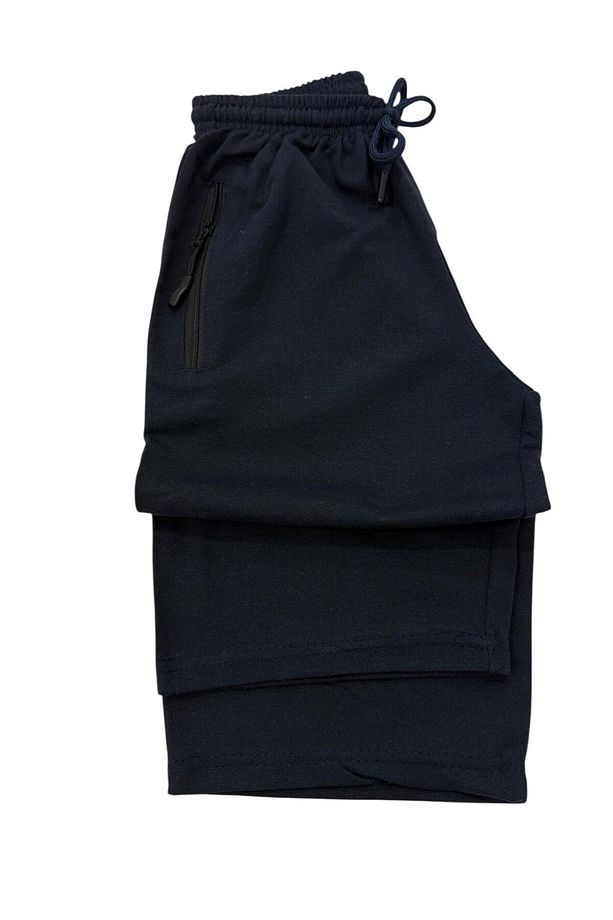 erkek çocuk kapri şort / fermuarlı cepli çocuk şort beli lastikli bermuda şort - 4