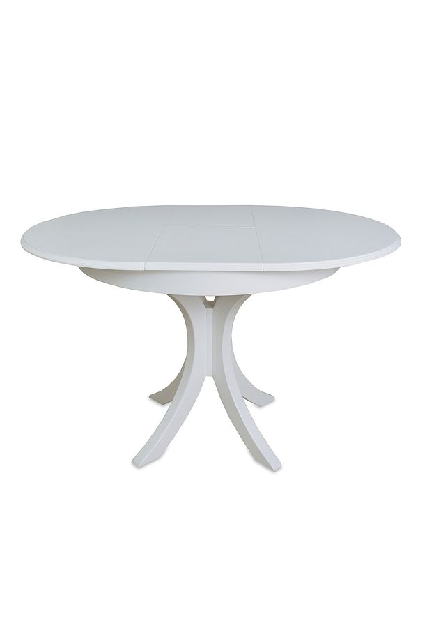 SAKURA BEYAZ YUVARLAK MDF AÇILABİLEN KATLANABİLEN MUTFAK MASASI Q100CM - 2