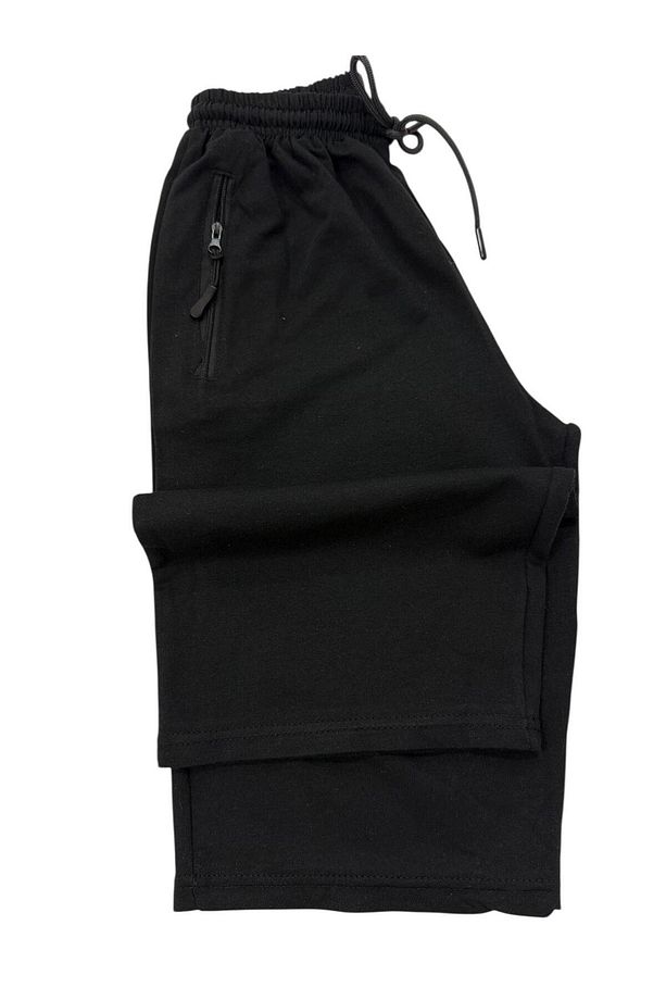 erkek çocuk kapri şort / fermuarlı cepli çocuk şort beli lastikli bermuda şort - 4