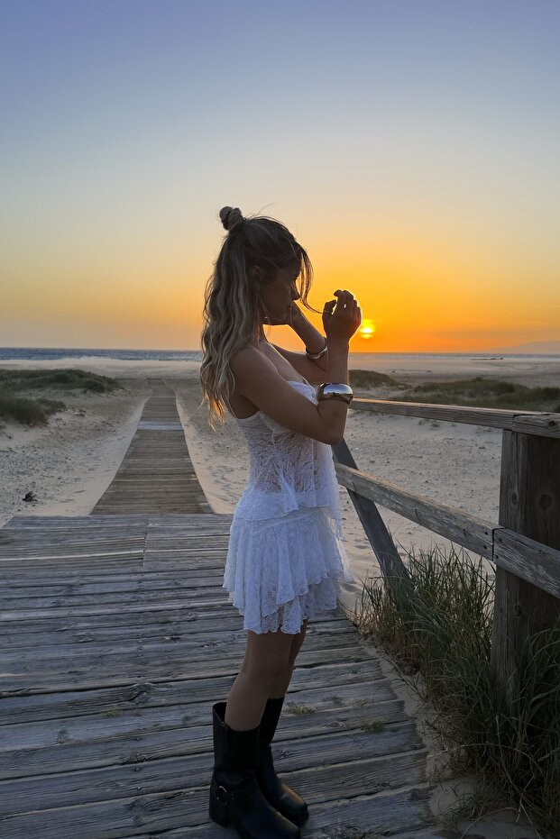 Dantelli askılı top - 1