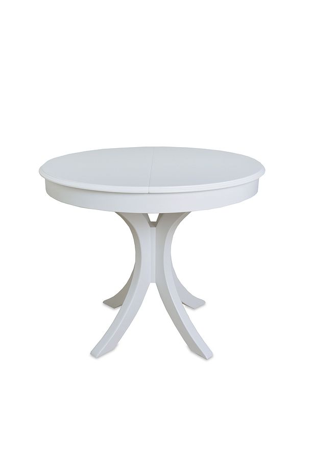 SAKURA BEYAZ YUVARLAK MDF AÇILABİLEN KATLANABİLEN MUTFAK MASASI Q100CM - 1