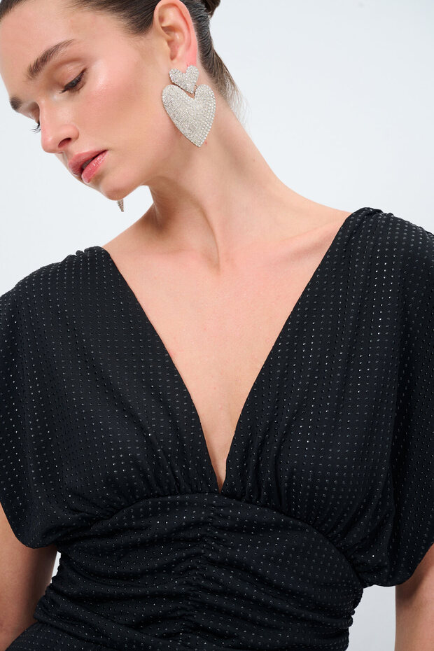 V Yaka Örme Tulum - 4