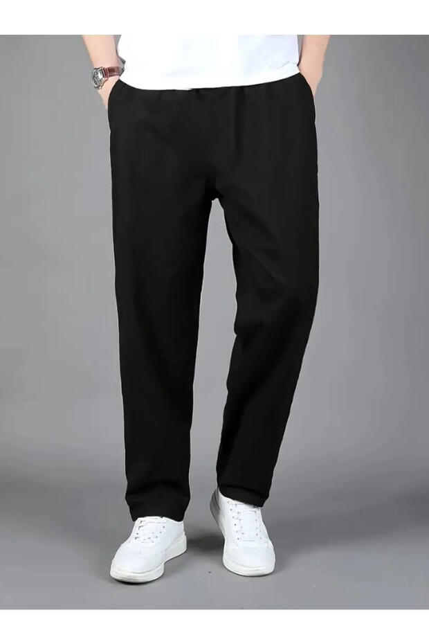 Men's Regular Fit Black Sweatpants