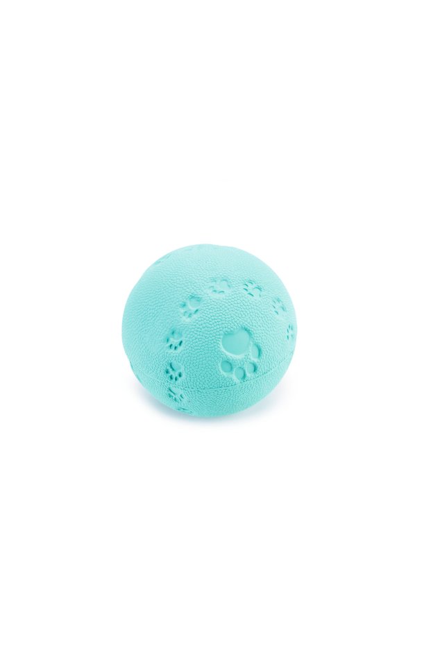 Dog Toy, Sound, Ball, Rubber, Turquoise, 7.5cm
