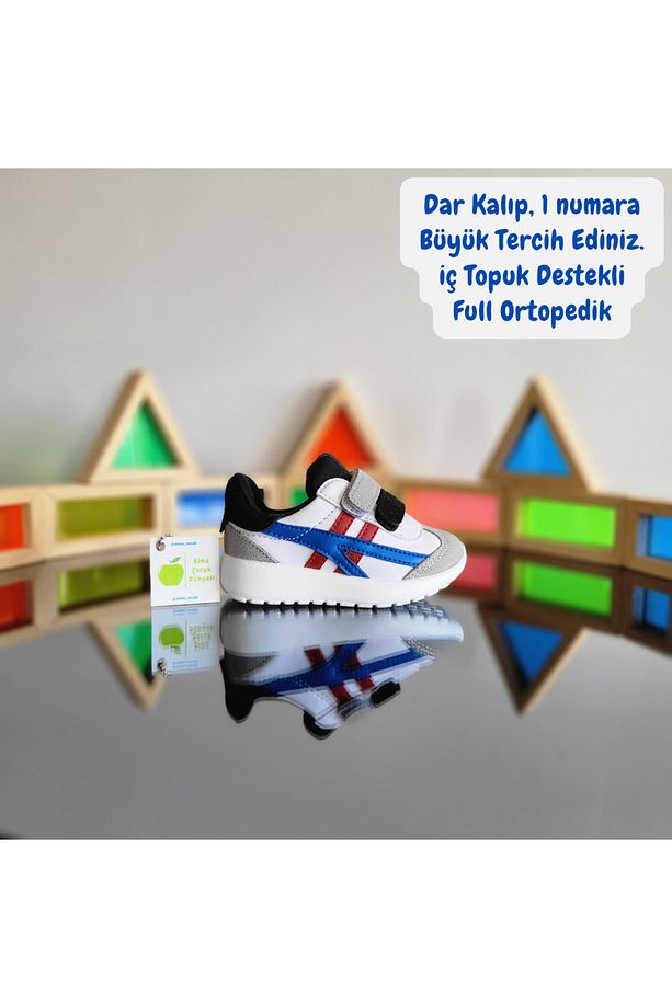 Hafif Rahat Yumuşak Esnek Ortopedik İlkadım Çocuk Sneaker Spor Ayakkabı - 1