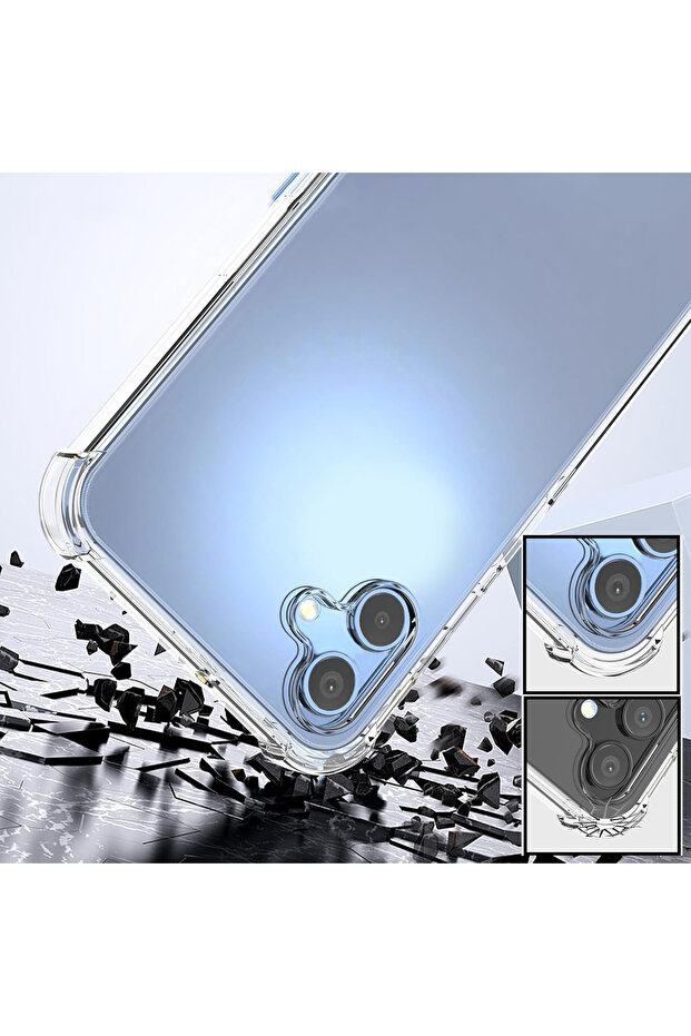 حافظة شفافة مطبوعة مع حماية زاوية متوافقة مع سامسونج جالاكسي A06 - 4