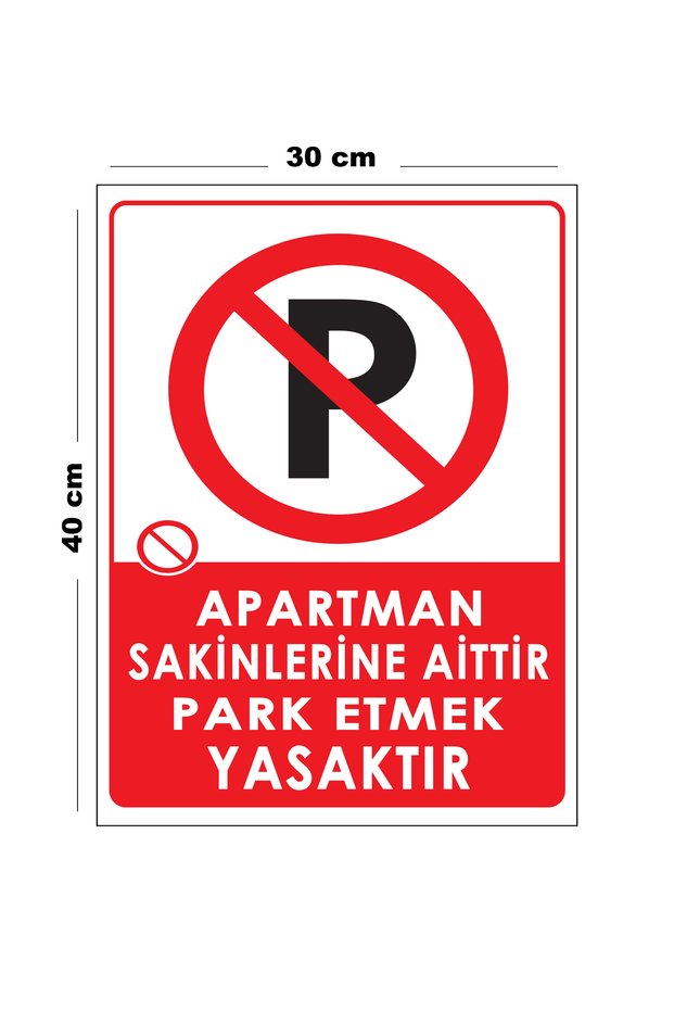 Metal Property of Apartment Residents Parking Prohibited 30 cm X 40 cm A3 Size Warning Sign