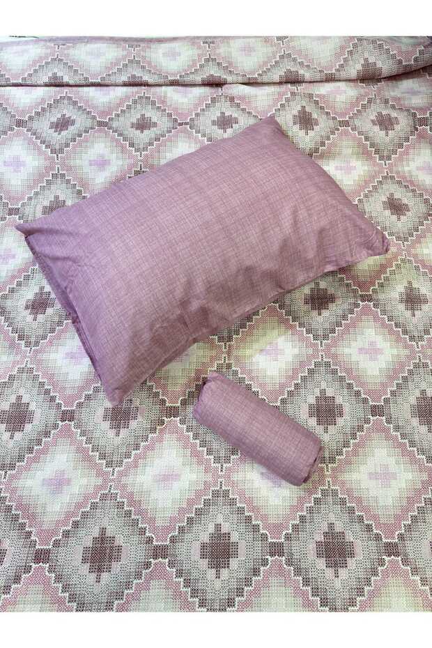 Canvas Patterned Sheet Elastic Single Pique Set - Lilac - 3