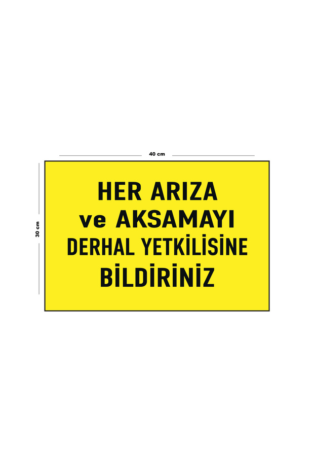 Metal Immediately Inform the Competent Authority of Any Fault and Disassemble 30 cm X 40 cm A3 Size Warning Sign