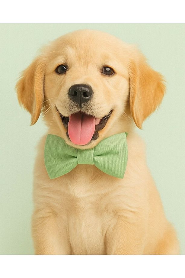 Fıstık Yeşili Köpek Papyonu (3 BEDEN) - Sadece Papyon Tasma Dahil Değil - 2