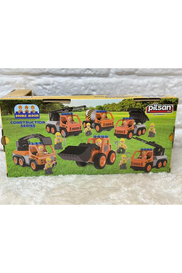 Double Blok İttir Gitsin İnşaat Serisi İş Makinaları Vinç 25 cm - 6
