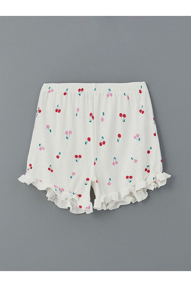 LCW Young Bisiklet Yaka Baskılı Kadın Şortlu Pijama Takımı - 7