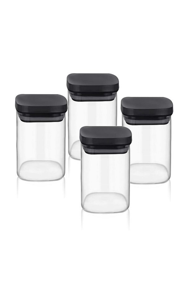 Thn cam kavanoz - cam erzak saklama kavanoz 4 lü set 200 ml.borosilikat cam - 1