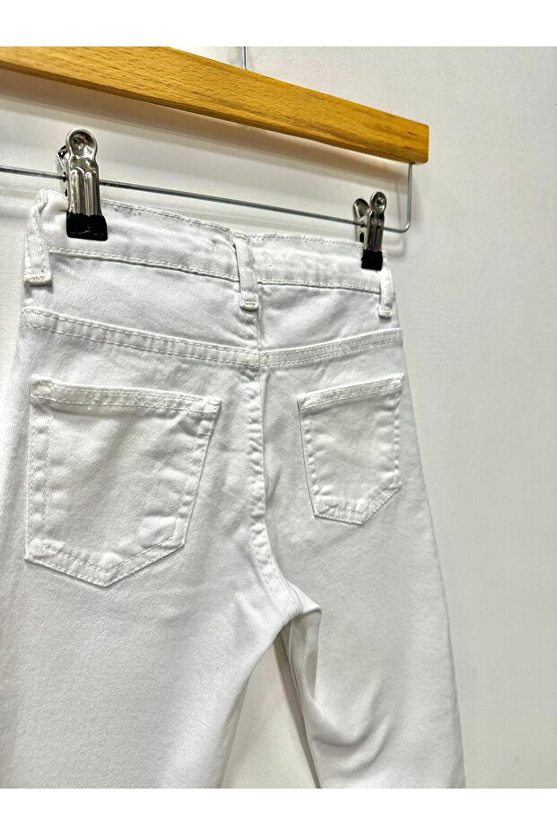 بنطال ولادي ليكرا أبيض - 5