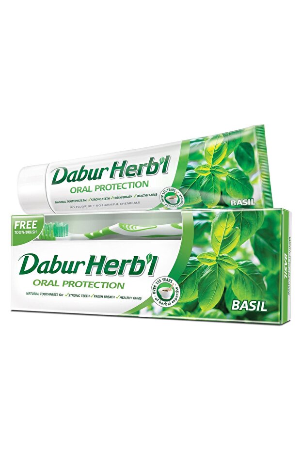 Herbal Basil Oral Protection Toothpaste 150 G Herbal Protection For Strong Teeth & Healthy Gums –