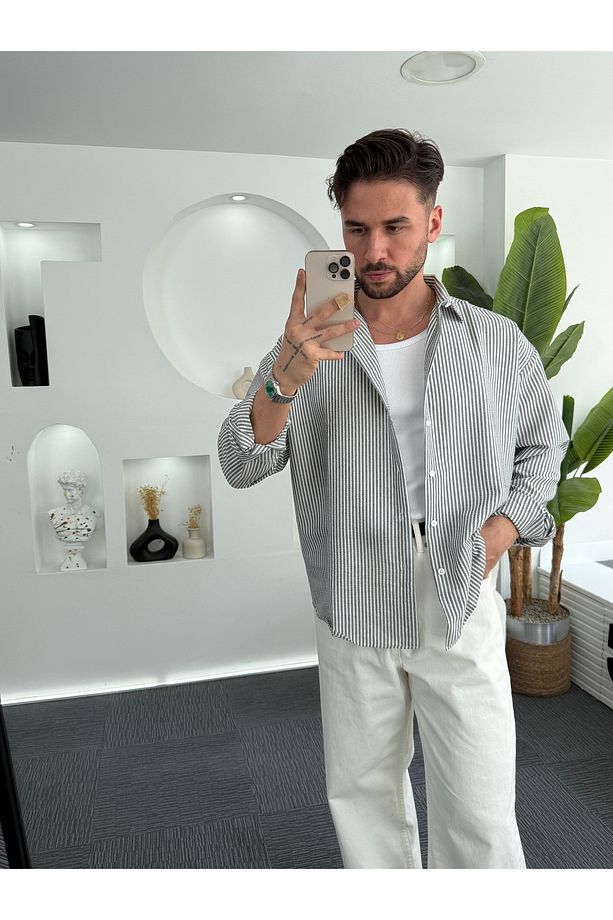 RL Gofre Kumaş Oversize Gömlek - 2