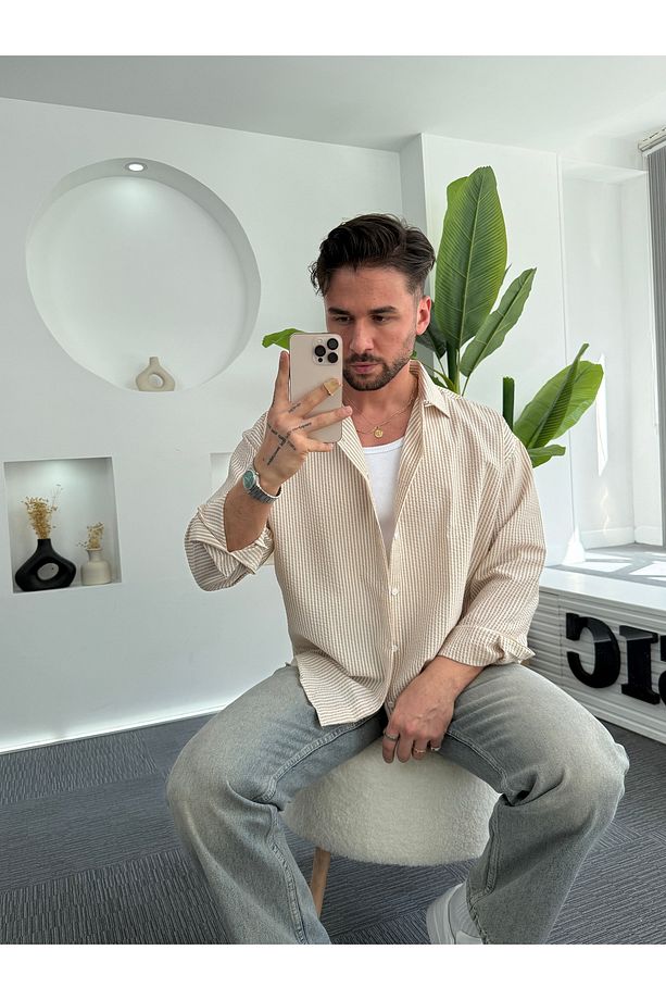 RL Gofre Kumaş Oversize Gömlek - 4