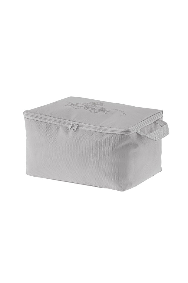 Flower Pattern Printed Scrap - Gray - 30X22X18 cm
