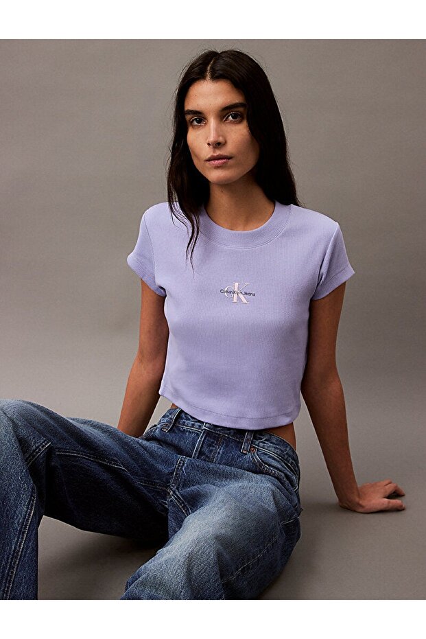 Kadın Lavanta Tişörtler - 5