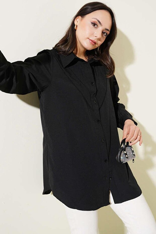 kadın V parçalı gömlek - 3