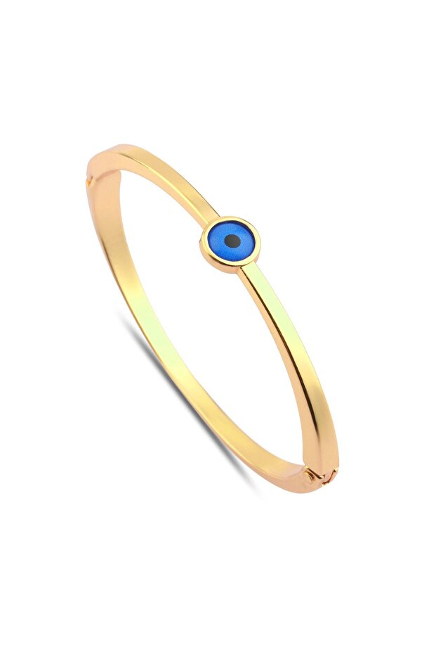 Evil Eye Stone Cuff Bracelet - 1