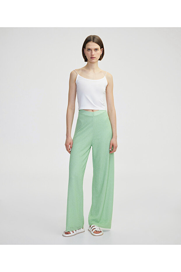 Ajurlu triko pantolon - 1