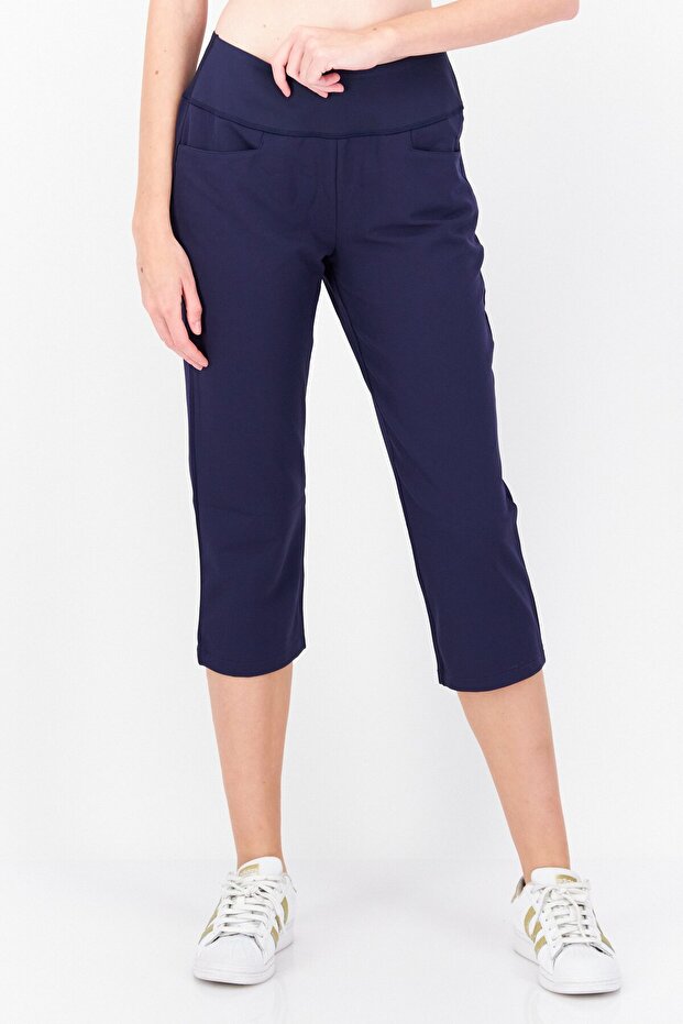 Women Sportswear Fit Training Capri Legging, Navy