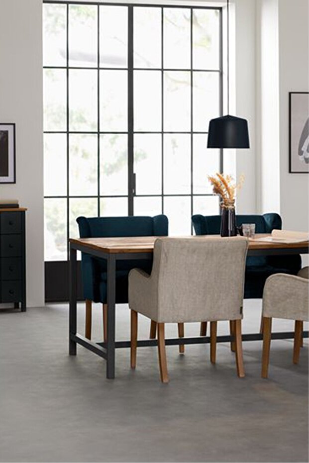 مصباح سقف معدني، أسود - 1