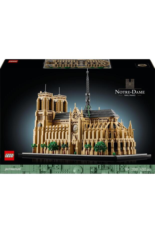 Architecture Notre Dame Katedrali 21061 - 18+ Dekoratif ve Sergilenebilir Model Yapım Setii (4383Pr) - 4